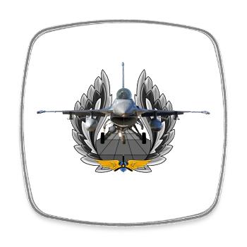 F-16 Fighting Falcon - Viereckiger Kühlschrankmagnet - Weiß - Vorne