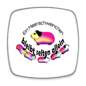 Bunte Meerschweinchen Statement  - Viereckiger Kühlschrankmagnet - Weiß - Vorne