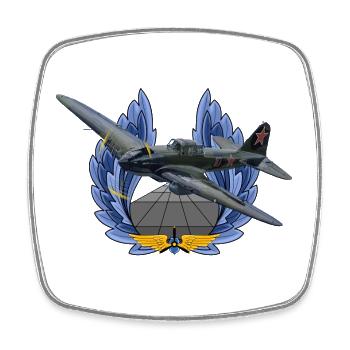 IL-2 - Viereckiger Kühlschrankmagnet - Weiß - Vorne