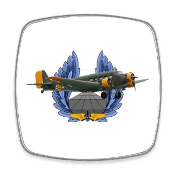 Ju-52 - Square fridge magnet - white - Front