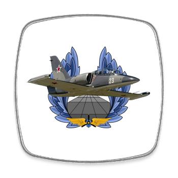 Aero L-39 Albatros - Viereckiger Kühlschrankmagnet - Weiß - Vorne