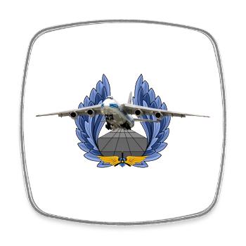 An-124 - Viereckiger Kühlschrankmagnet - Weiß - Vorne