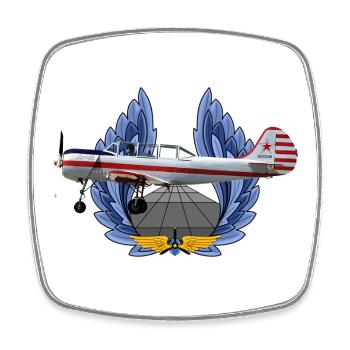 Yak-52 - Viereckiger Kühlschrankmagnet - Weiß - Vorne