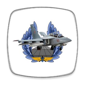 Yak-130 - Magnet carré - blanc - Devant