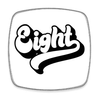 Acht 8. Geburtstag Kinder Jungen Mädchen 8 Jahre alt - Viereckiger Kühlschrankmagnet - Weiß - Vorne