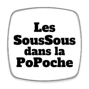 argent, argent de poche, pourboire - Magnet carré - blanc - Devant