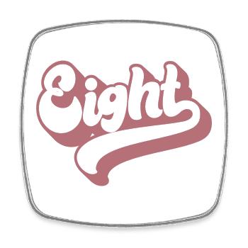 Eight 8th Birthday For Girls 8 Years Old - Square fridge magnet - white - Front