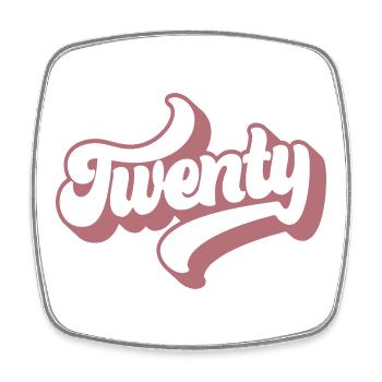 Twenty 20th Birthday For Women 20 Years Old - Square fridge magnet - white - Front
