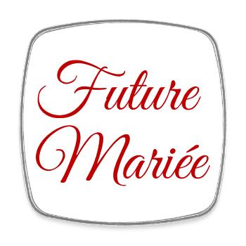 Future mariée - EVJF - Enterrement vie célibataire - Magnet carré - blanc - Devant