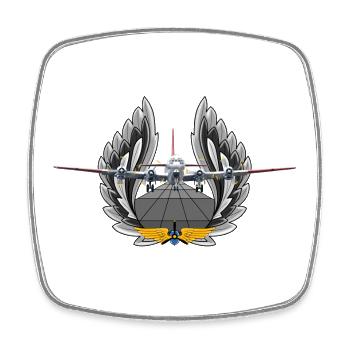 C-97 Stratofreighter - Viereckiger Kühlschrankmagnet - Weiß - Vorne