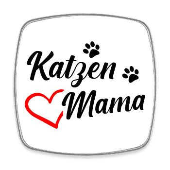 Katzenmama - Viereckiger Kühlschrankmagnet - Weiß - Vorne