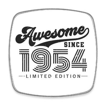 Great since 1954 Vintage Birthday Gift - Square fridge magnet - white - Front