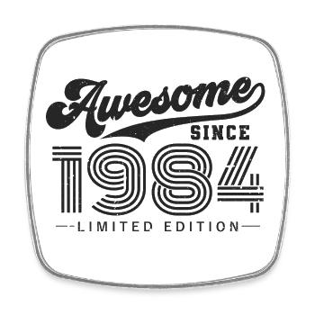Great since 1984 Vintage Birthday Gift - Square fridge magnet - white - Front
