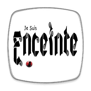 Je suis Enceinte Bébé Grossesse - Magnet carré - blanc - Devant