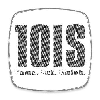 Tennis game set match black - Viereckiger Kühlschrankmagnet - Weiß - Vorne