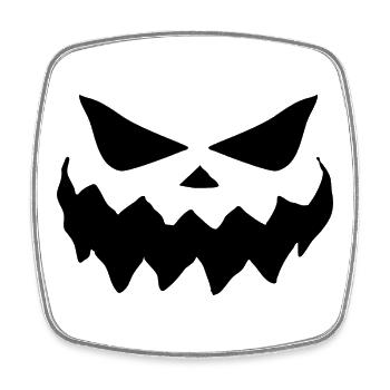 Halloween Costume Halloween Face T-shirt - Square fridge magnet - white - Front