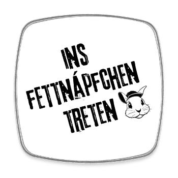 Vorsichtige Tritt-Kollektion | Redewendung - Viereckiger Kühlschrankmagnet - Weiß - Vorne