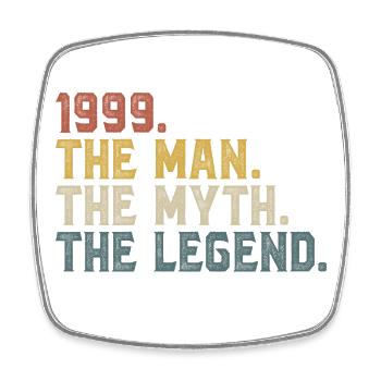 1999 Mann Mythos Legende - Viereckiger Kühlschrankmagnet - Weiß - Vorne