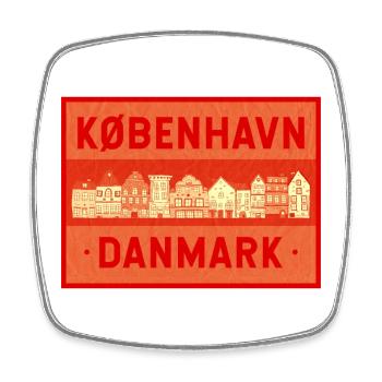 Kopenhagen - Dänemark - Viereckiger Kühlschrankmagnet - Weiß - Vorne