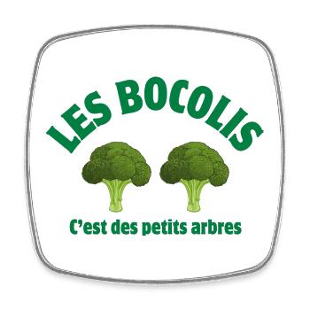 brocoli, légumes, végan, brocoli humour - Magnet carré - blanc - Devant
