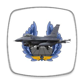 F-16 Fighting Falcon - Viereckiger Kühlschrankmagnet - Weiß - Vorne