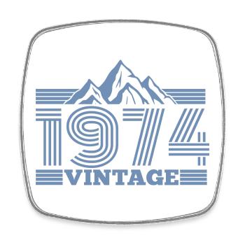 Né en 1974 Anniversaire Randonnée Alpinisme - Magnet carré - blanc - Devant