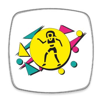 80s Dancer - Square fridge magnet - white - Front