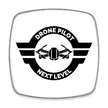 drone pilot racing Drohnenpilot Symbol Fliegerei - Viereckiger Kühlschrankmagnet - Weiß - Vorne