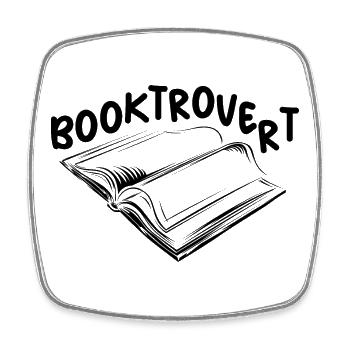 booktrovert Livre Amour Lecteur Lecture Icône Logo icône - Magnet carré - blanc - Devant