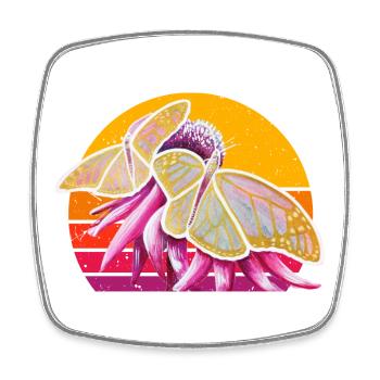 Butterfly Couple - Sonja Ariel von Staden - Square fridge magnet - white - Front