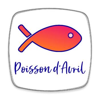 APRIL FOOL - Square fridge magnet - white - Front