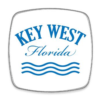 Conception côtière de Key West en Floride - Magnet carré - blanc - Devant