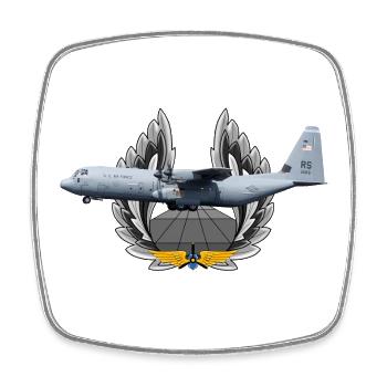 C-130 Super Hercules - Viereckiger Kühlschrankmagnet - Weiß - Vorne