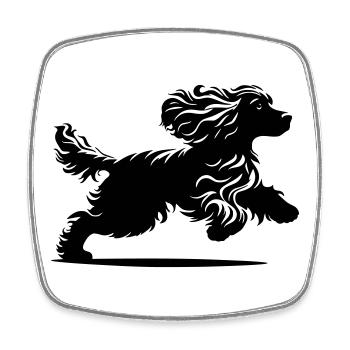 Cocker Spaniel - Square fridge magnet - white - Front