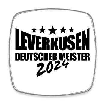 Leverkusen - Deutscher Meister 2024 - Viereckiger Kühlschrankmagnet - Weiß - Vorne