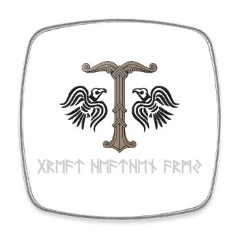 Ordre Odiniste Grande Armée Païenne - Magnet carré - blanc - Devant