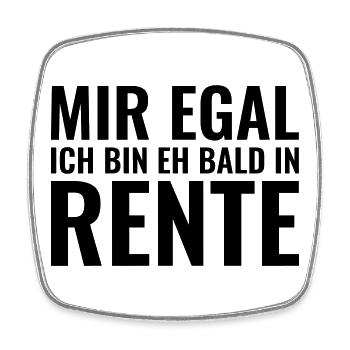 Rente - Viereckiger Kühlschrankmagnet - Weiß - Vorne
