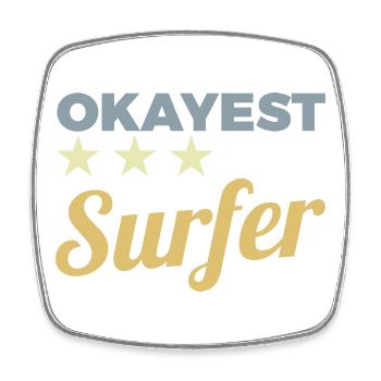 Surfeur moyen - Magnet carré - blanc - Devant