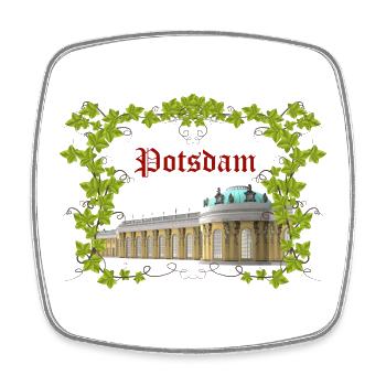 Potsdam - Square fridge magnet - white - Front