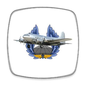 Model 307 Stratoliner - Viereckiger Kühlschrankmagnet - Weiß - Vorne