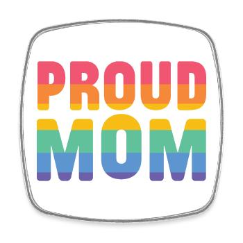 LGBT Pride Month - Stolze Mutter - Viereckiger Kühlschrankmagnet - Weiß - Vorne