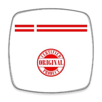 Flag of Denmark, Danish pride - Square fridge magnet - white - Front