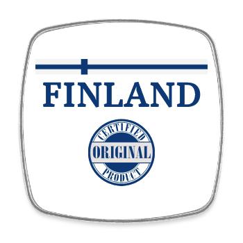 Flag of Finland, Finnish pride - Square fridge magnet - white - Front