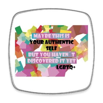 Who am I? LGBTQ+? - Square fridge magnet - white - Front