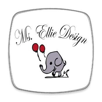 Elephant lady with balloons - Square fridge magnet - white - Front