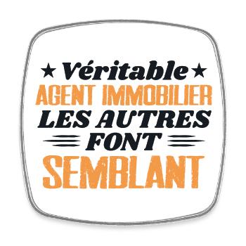 Real Estate Agent Gift Humor - Square fridge magnet - white - Front