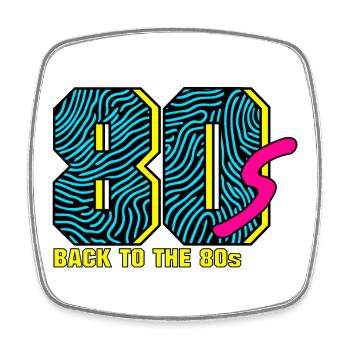Back to the 80s - Square fridge magnet - white - Front