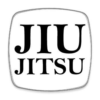 Jiu Jitsu Martial Arts Club Trainer Team Logo - Square fridge magnet - white - Front