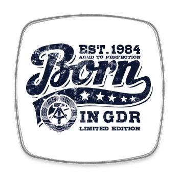 Born in GDR 1984 - Birthday - Ossi Gift - Square fridge magnet - white - Front