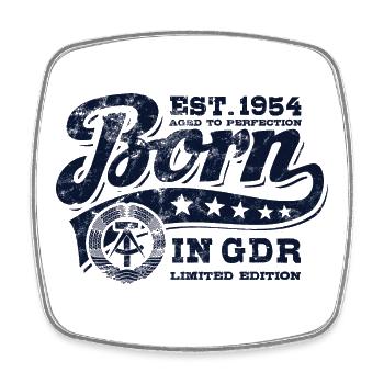 Né en RDA 2004 - Anniversaire - Ossi Gift - Magnet carré - blanc - Devant